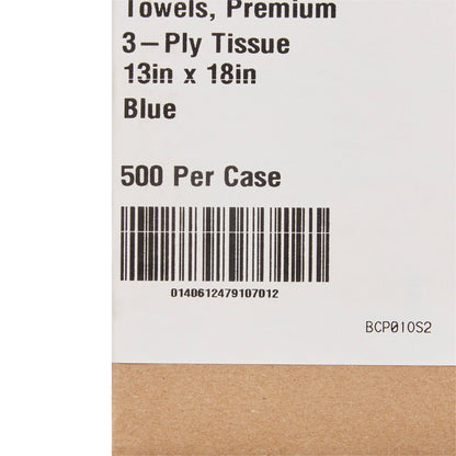 McKesson Procedure Towel 13 W X 18 L Inch Blue NonSterile (152051_CS)