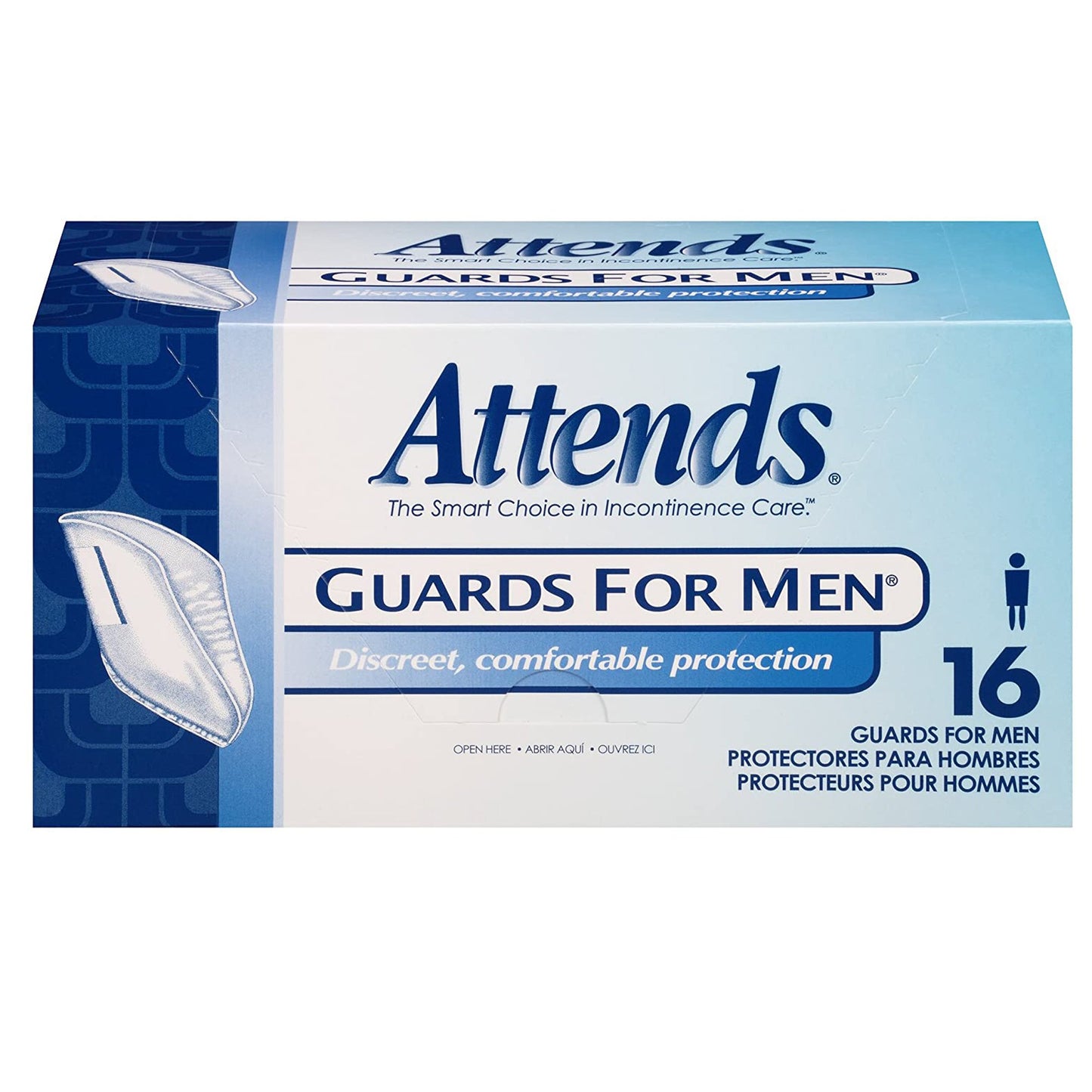 Attends® Guards For Men® Bladder Control Pad 5.9 X 12-1/2 Inch Light Absorbency Polymer Core One Size Fits Most (580667_CS)