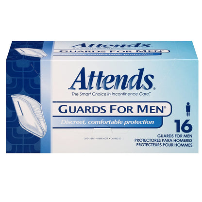 Attends® Guards For Men® Bladder Control Pad 5.9 X 12-1/2 Inch Light Absorbency Polymer Core One Size Fits Most (580667_CS)