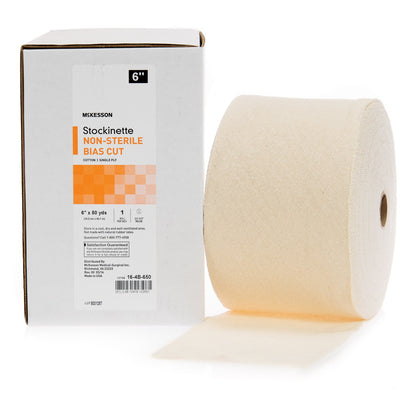 McKesson Bias Cut Stockinette Cotton 6 Inch X 50 Yard Size 2 Beige NonSterile (457641_RL)