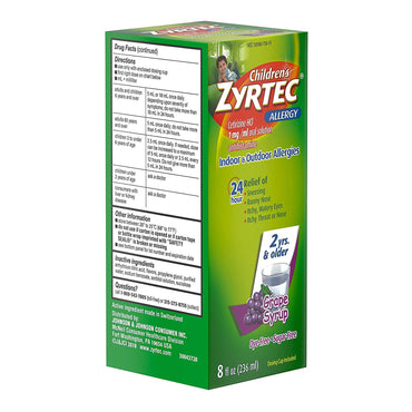 Zyrtec® Children's Allergy Relief 1 mg / 1 mL Strength Solution 4 oz. (1228838_EA)