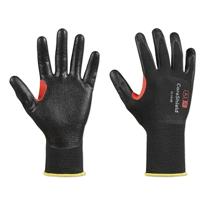 Honeywell CoreShield™ A1/A Coated Cut Resistant Gloves, 7/S, Nylon Black Liner, Nitrile Super-Thin Black Coating, 18 ga (582-21-1818B7S)