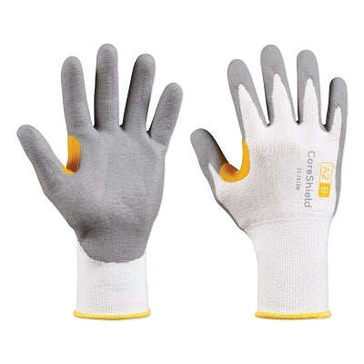 PIP CoreShield™ A2/B Coated Cut Resistant Gloves, 11/XXL, HPPE White Liner, Nitrile Micro-Foam Grey Coating, 13 ga (582-22-7513W11XXL)