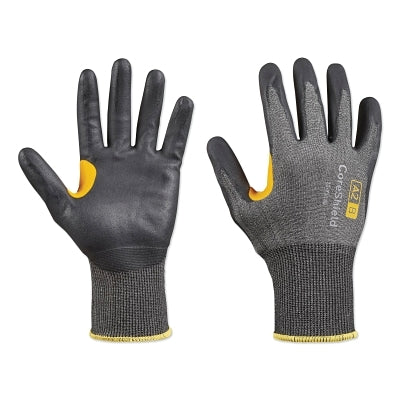 PIP CoreShield™ A2/B Coated Cut Resistant Gloves, 10/XL, HPPE Grey Liner, Nitrile Micro-Foam Black Coating, 18 ga (582-22-7518B10XL)
