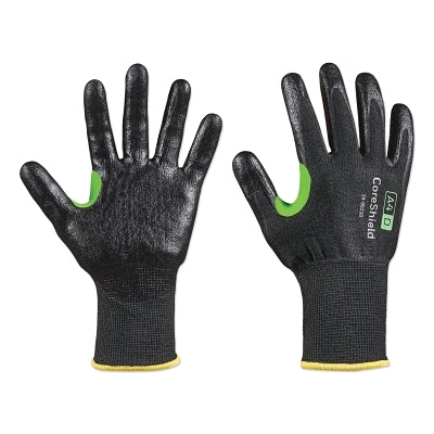 PIP CoreShield™ A4/D Coated Cut Resistant Gloves, 7/S, HPPE/Basalt, Smooth Nitrile, 13 ga, Black (582-24-0913B7S)