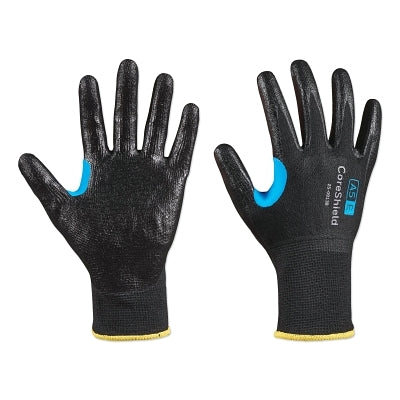 PIP CoreShield™ A5/E Coated Cut Resistant Gloves, 7/S, HPPE/SS, Smooth Nitrile, 13 ga, Black (582-25-0913B7S)
