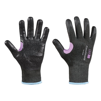PIP CoreShield™ A9/F Coated Cut Resistant Gloves, 9/XL, HPPE/Kevlar®/Alloy, Smooth Nitrile, 10 ga, Black (582-29-0910B9L)