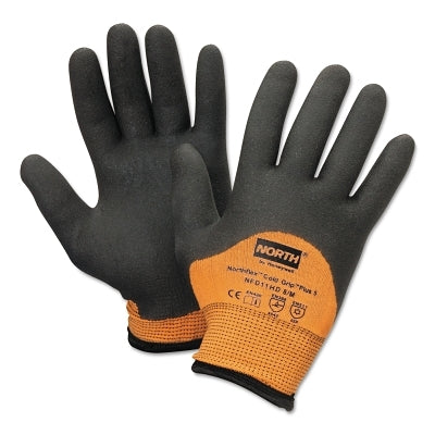 Honeywell NorthFlex Cold Grip Plus 5™ Coated Gloves, Small, Black/Orange (068-NFD11HD7S)