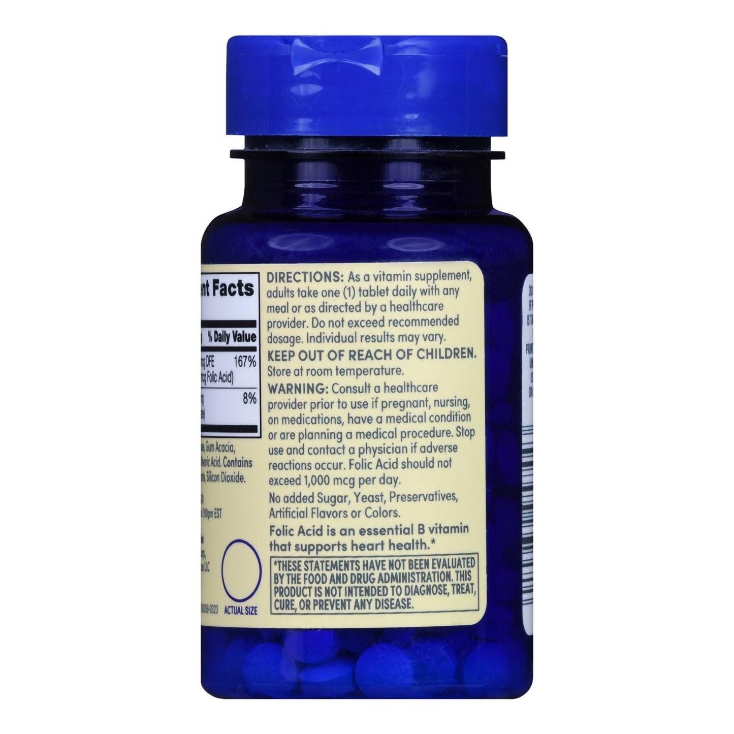 Foster & Thrive™ Vitamin Supplement Folic Acid 400 mcg Strength Tablet 250 per Bottle (1238896_BT)