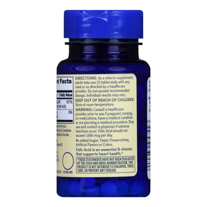 Foster & Thrive™ Vitamin Supplement Folic Acid 400 mcg Strength Tablet 250 per Bottle (1238896_BT)