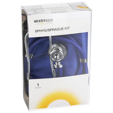 McKesson Brand Reusable Aneroid / Stethoscope Set 23 to 33 cm Adult Cuff Dual Head Sprague Stethoscope Pocket Aneroid (803194_CS)