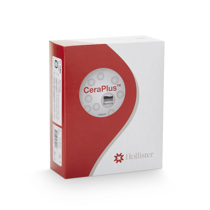 New Image™ CeraPlus™ Ostomy Barrier Precut, Extended Wear Adhesive Tape Borders 57 mm Flange Red Code System 1-1/8 Inch Opening (1158421_BX)