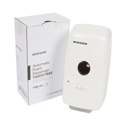 McKesson Hand Hygiene Dispenser White Plastic Touch Free 1000 mL Wall Mount (982833_EA)