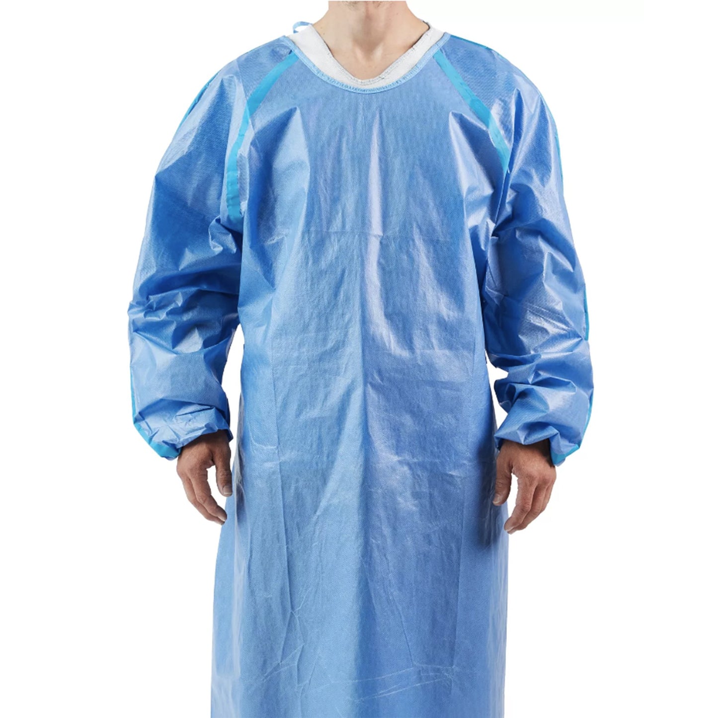 Cardinal Health™ Chemotherapy Procedure Gown One Size Fits Most Blue NonSterile AAMI Level 4 Disposable (1253174_BG)