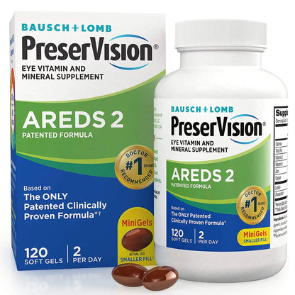 PreserVision® Areds 2 Eye Vitamin Supplement Ascorbic Acid / Vitamin E 2200 IU - 226 mg Strength Capsule 120 per Bottle (854031_BT)