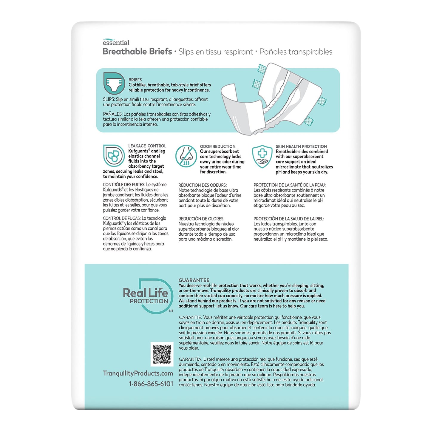 Tranquility® Essential Unisex Incontinence Brief Large Disposable Heavy Absorbency (1188955_CS)