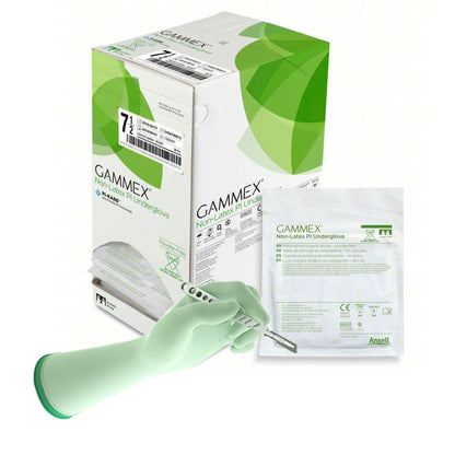 GAMMEX® Non-Latex PI Underglove Surgical Underglove Size 7.5 Sterile Polyisoprene Standard Cuff Length Micro-Textured Green Chemo Tested (693864_BX)