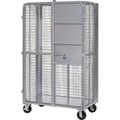 Global Industrial Fold-Up Security Truck, 27"W x 44-1/3"L x 76"H, 2000 Lb Capacity, Gray (WB912114)