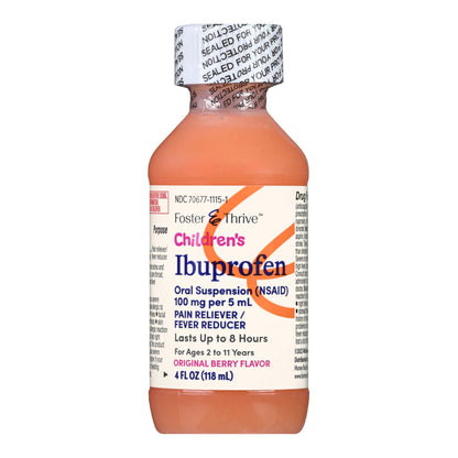 Foster & Thrive™ Children's Pain Relief 100 mg / 5 mL Strength Ibuprofen Oral Suspension 4 oz. (1238933_BT)