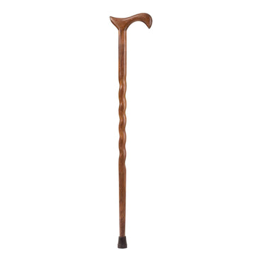 Brazos™ Twisted T-Handle Cane Wood 34 Inch Height Wood Grain (1229007_EA)
