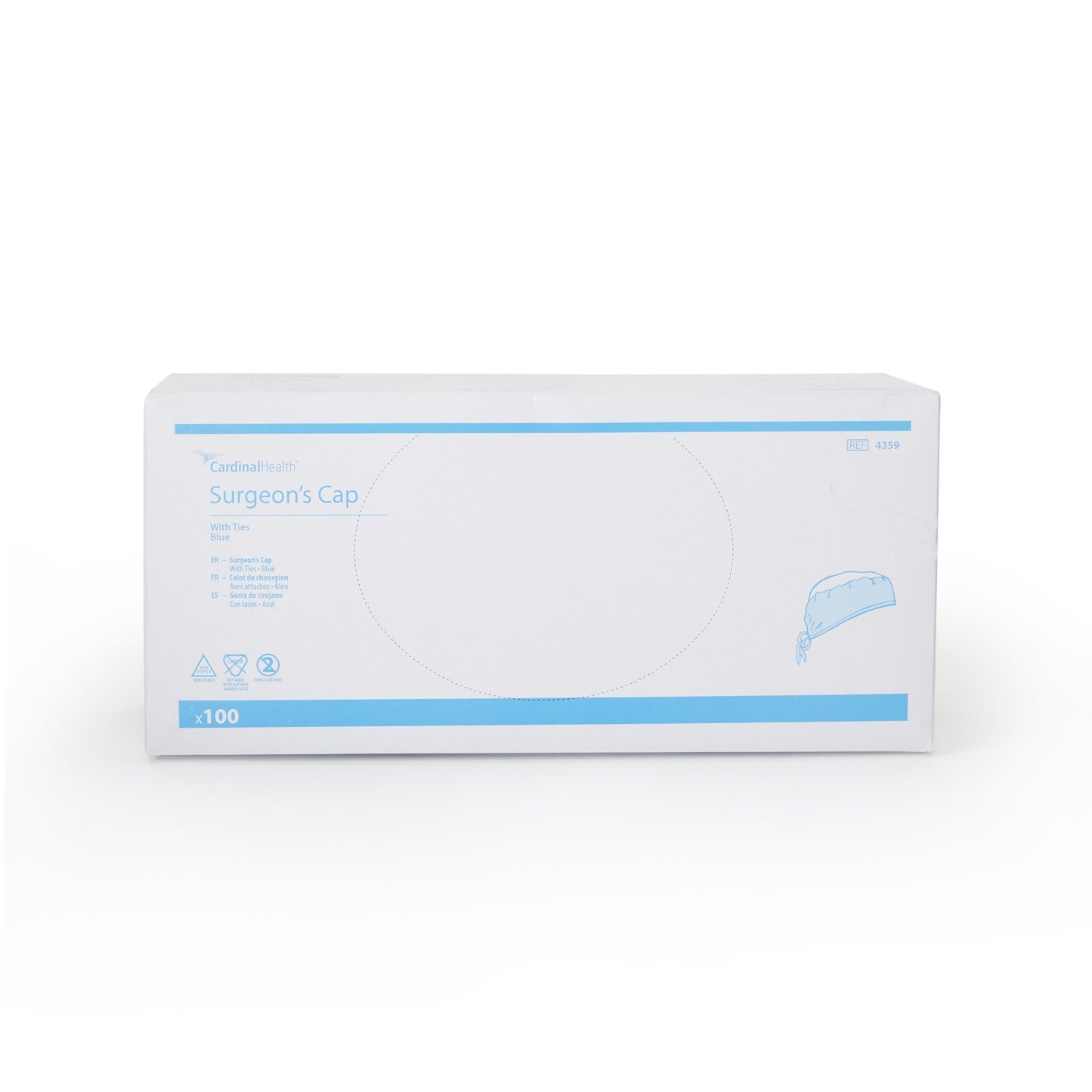 Cardinal Health™ Surgeon Cap One Size Fits Most Blue Tie Closure (237188_CS)