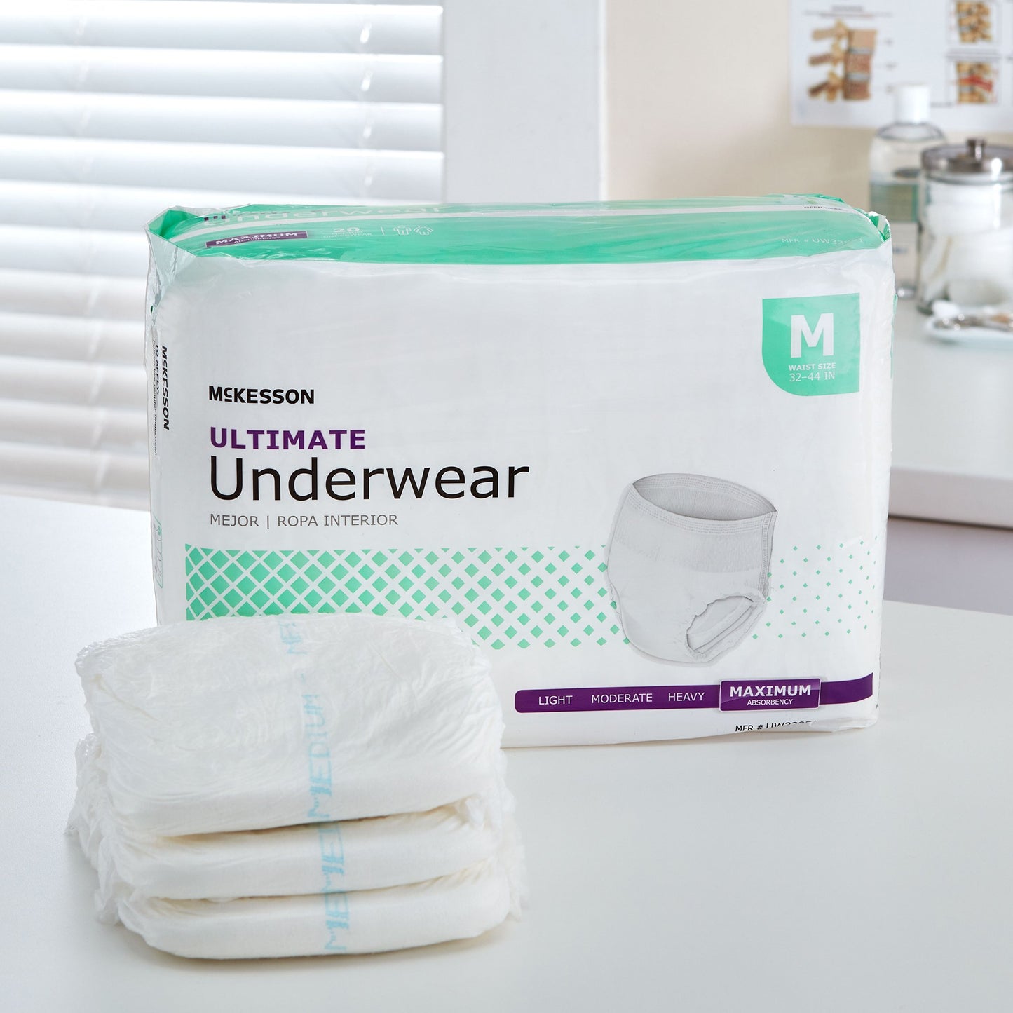 McKesson Unisex Adult Absorbent Underwear Pull On with Tear Away Seams Medium Disposable Heavy Absorbency (1123835_CS)