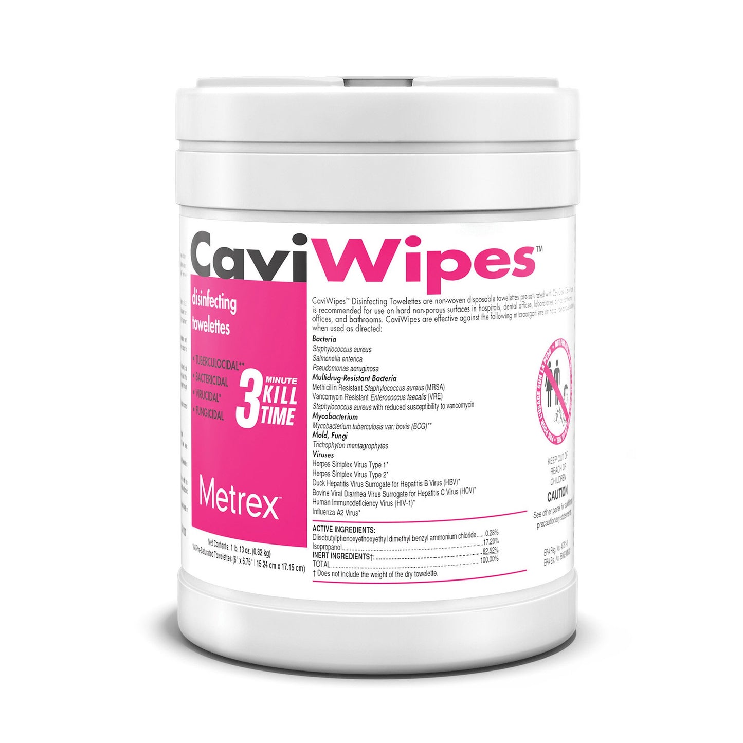 CaviWipes™ Surface Disinfectant Premoistened Alcohol Based Manual Pull Wipe 160 Count Canister Alcohol Scent NonSterile (455706_CS)