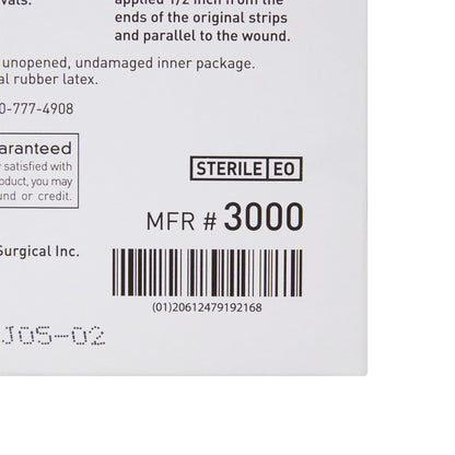 McKesson Skin Closure Strip 1/8 X 3 Inch Nonwoven Material Flexible Strip Tan (876299_BX)