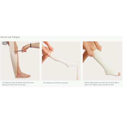 Tubigrip® Elastic Tubular Support Bandage 3-1/2 Inch X 11 Yard Large Ankle / Medium Knee / Small Thigh Pull On Natural NonSterile Size E Standard Compression (683707_EA)