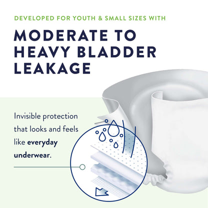 Prevail® Daily Briefs Unisex Youth Incontinence Brief X-Small Disposable Heavy Absorbency (677289_CS)