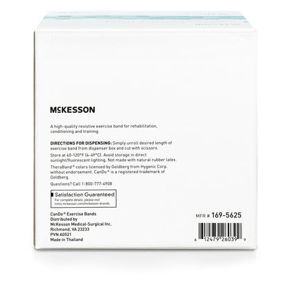 McKesson CanDo® Exercise Resistance Band Black 5 Inch X 50 Yard X-Heavy Resistance (1199542_EA)