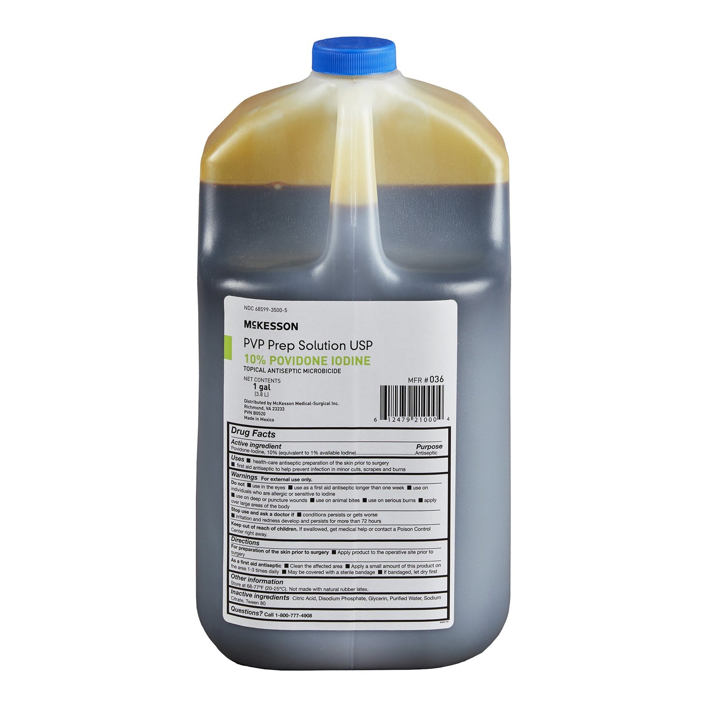McKesson Skin Prep Solution 1 gal. Jug 10% Strength Povidone-Iodine NonSterile (854301_CS)