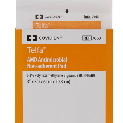 Telfa™ AMD Antimicrobial Island Dressing 3 X 8 Inch Rectangle Sterile Film Backing (479851_EA)