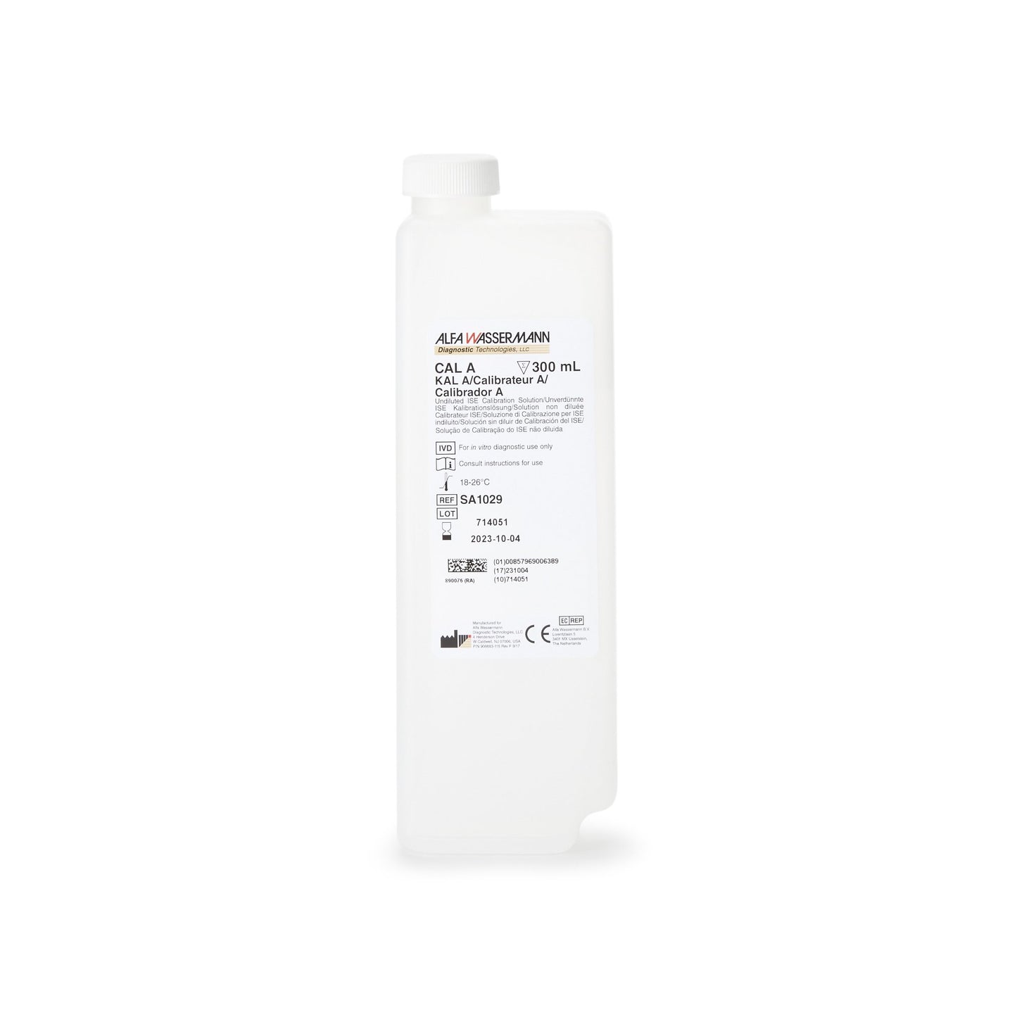 ACE® Calibrator CAL A 3 X 300 mL For ACE ISE Analyzers (315182_EA)