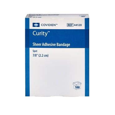 Curity™ Adhesive Spot Bandage 7/8 Inch Plastic Round Sheer Sterile (740397_BX)