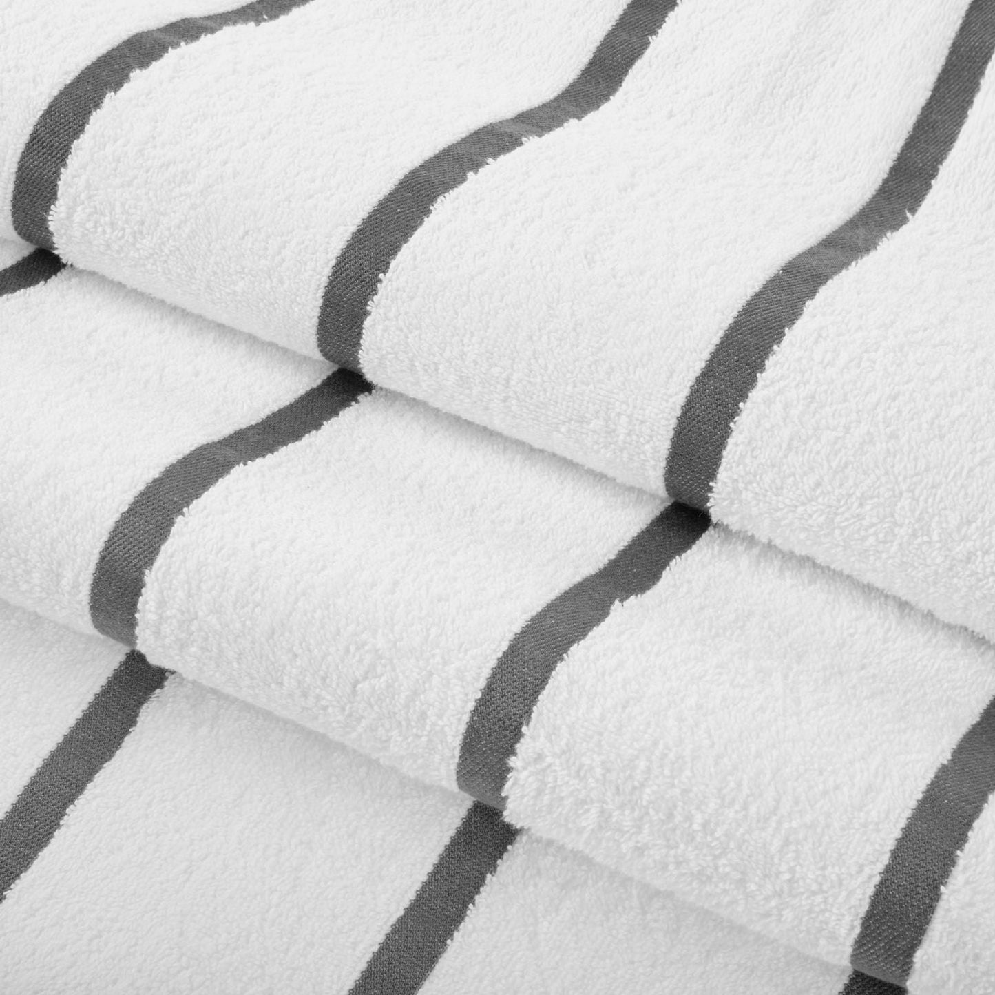 Hospeco® Las Rayas Beach Towel 30x60 Dark Grey, 24/Case (HOSBT-HS3060-15DG-CS)