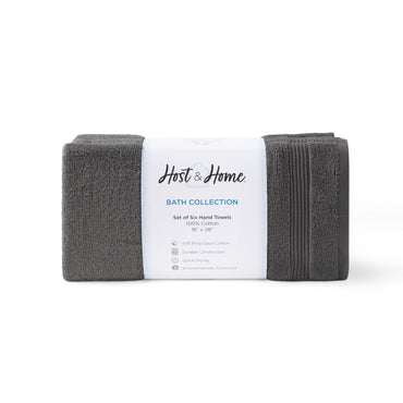 Arkwright Home® Host & Home Hand Towel 16x28 Dark Grey, Case of 60 (HT-HH1628-DG-CS)