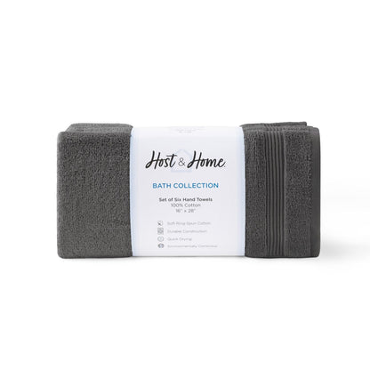 Arkwright Home® Host & Home Hand Towel 16x28 Dark Grey, Case of 60 (HT-HH1628-DG-CS)