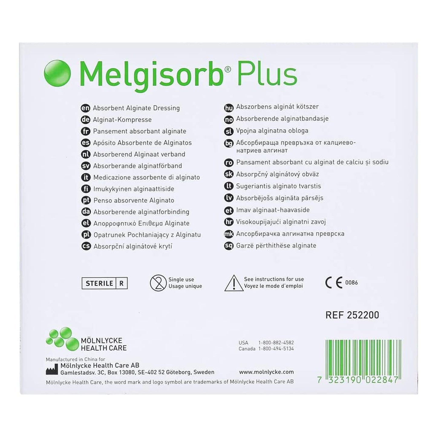 Melgisorb® Plus Alginate Dressing 4 X 4 Inch Square (864915_BX)