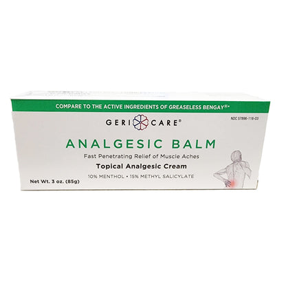Geri-Care Topical Pain Relief 10% - 15% Strength Menthol / Methyl Salicylate Cream 3 oz. (1243042_EA)