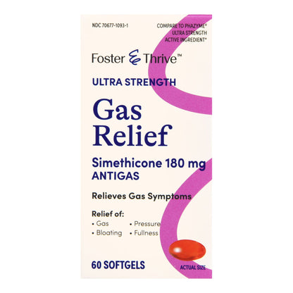 Foster & Thrive™ Gas Relief 180 mg Strength Softgel 60 per Bottle (1235087_BT)