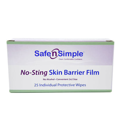 Safe N Simple™ No-Sting Skin Barrier Wipe 60% / 20% Strength Purified Water / Polyvinylpyrrolidone / Glycerin / Propylene Glycol Individual Packet Sterile (869585_EA)