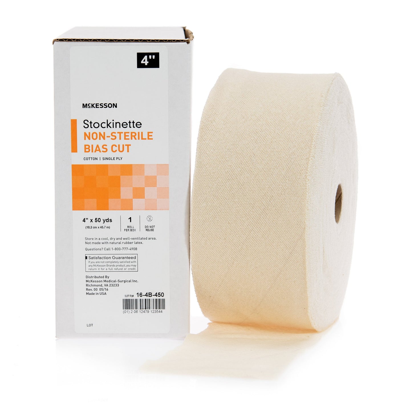 McKesson Bias Cut Stockinette Cotton 4 Inch X 50 Yard Size 1 Beige NonSterile (457628_CS)