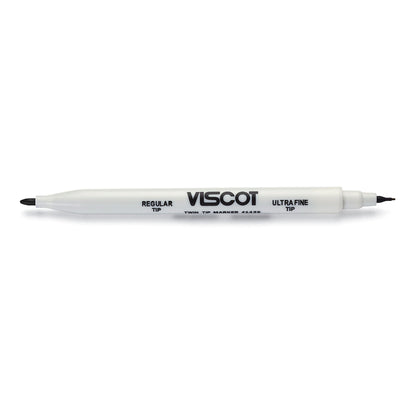 Viscot® Twin Tip Skin Marker with Ruler Gentian Violet / Gentian Violet Ink Sterile Full Size Dual Tip, Regular / Ultra Fine (811206_EA)