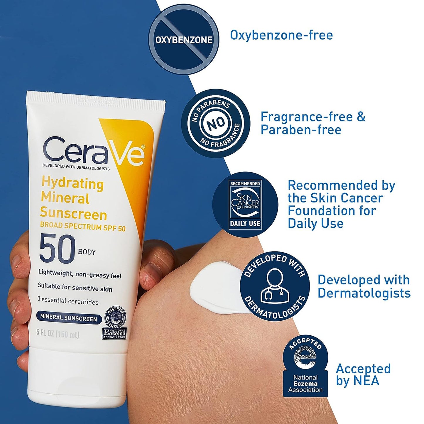 CeraVe® Hydrating Mineral Sunscreen Sunscreen SPF 50 Lotion 5 oz. Tube (1253473_EA)