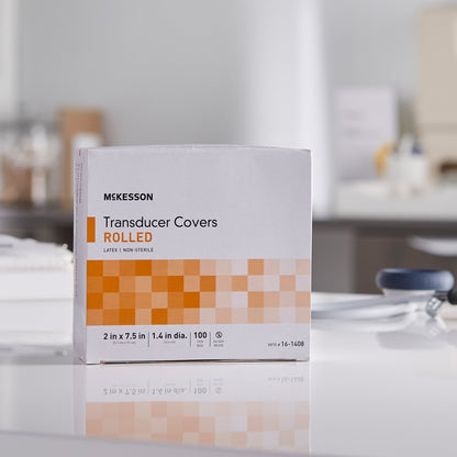 McKesson Ultrasound Probe Cover 1-2/5 X 7-1/2 Inch Latex NonSterile Rolled (1087740_BX)