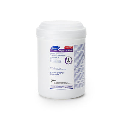 Diversey™ Oxivir® Tb Surface Disinfectant Cleaner Premoistened Hydrogen Peroxide Based Manual Pull Wipe 160 Count Canister Unscented NonSterile (734940_CS)