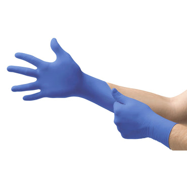 Micro-Touch® Nitrile Exam Glove X-Small NonSterile Nitrile Standard Cuff Length Textured Fingertips Blue Chemo Tested (703149_BX)