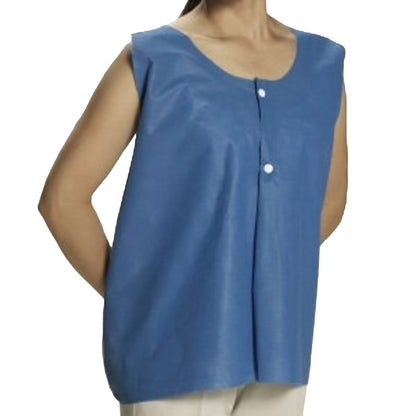Graham Medical Products Exam Vest Blue One Size Fits Most Front Opening Snap Closure Unisex Disposable (247349_CS)