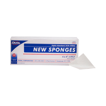 Dukal™ Nonwoven Sponge 4 X 4 Inch 4-Ply NonSterile 200 per Pack (531233_CS)